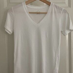 Everlane Organic Cotton Slim V-Neck Tee, XS